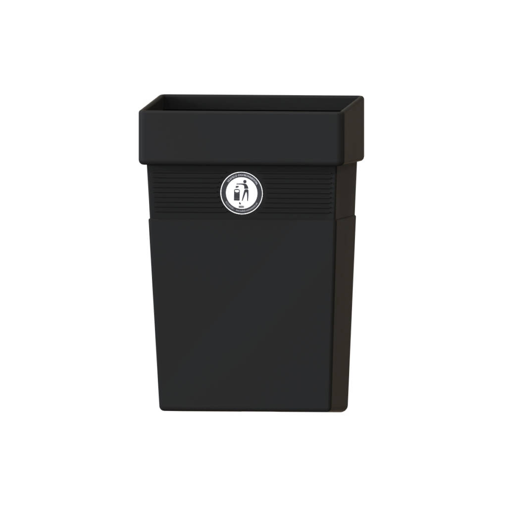 Regent 50 Litter Bin Wall or Post Mounted Leafield Environmental