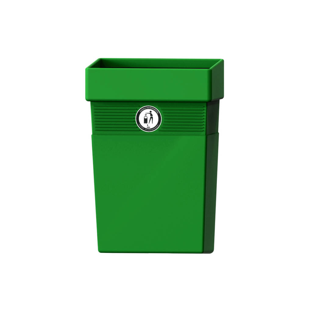 Regent 50 Litter Bin Wall or Post Mounted Leafield Environmental