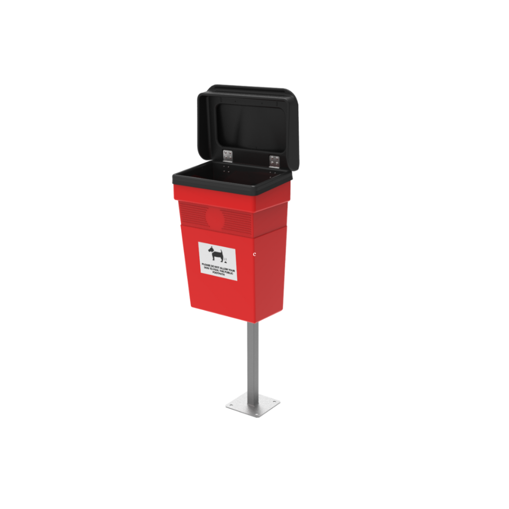 Regent 50 Dog Waste Bin Wall or Post Mounted Leafield Environmental
