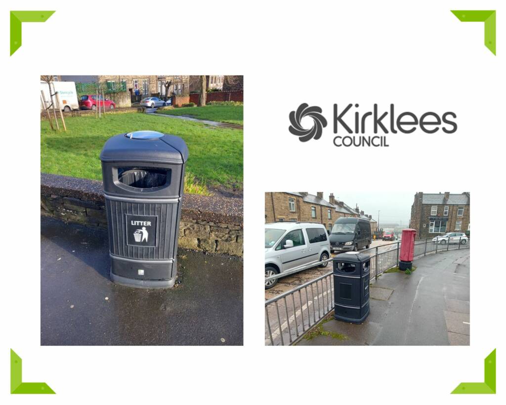 Kirklees Council invest in new street litter bins